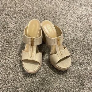 Michael Kors Women's Gold Wedge Sandals